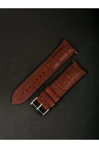 Genuine Leather 24mm Smart Pin Watch Band