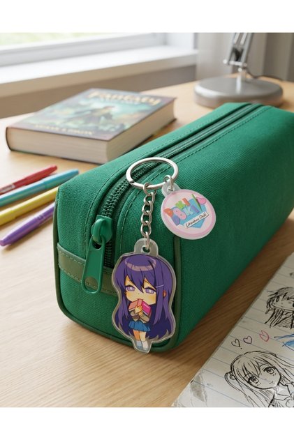 OWL BAG Doki doki literature Club - Yuri katakteri desenli acrylic anahtarlık çanta süsü