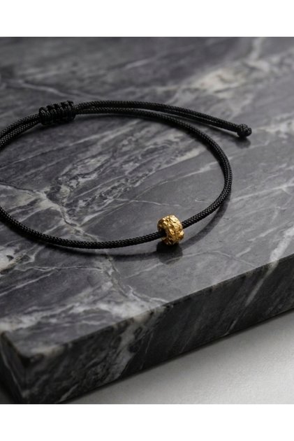 Lava Stone Black String Men's Bracelet, Elegant Simple Minimalist Men's Bracelet, Gift Waterproof Bracelet