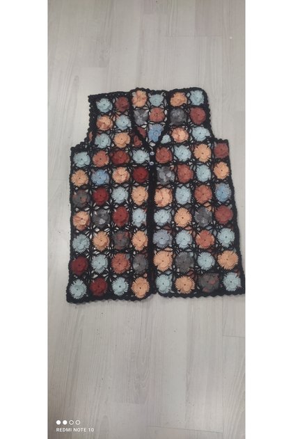 Hand-Knitted Motif Vest