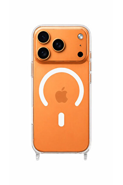 Bonnie&Chico iPhone 17 Promax Uyumlu Şeffaf Kılıf Çapraz Takılan