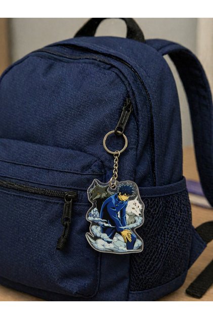 حقيبة OWL BAG بتصميم جوجوتسو كايسن ميجومي فوشيغورو، ميدالية مفاتيح أكريليك مزخرفة لتزيين الحقائب