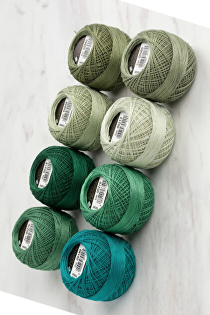 domino Koton Perle 8gr No:8 Nakış Ipliği Kanaviçe Panch Ipi - Set