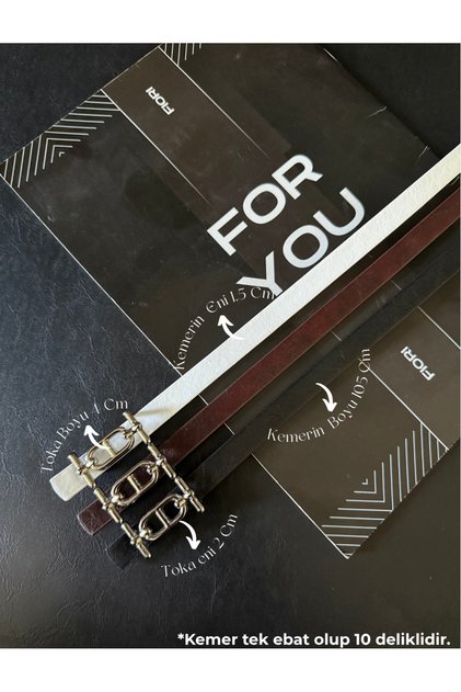 Thin Women's Belt with Silver Buckle, Trouser Belt, Shirt Belt, Jacket Belt