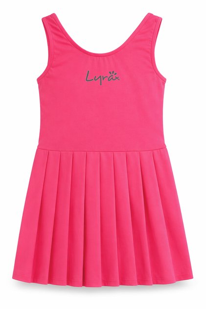 Zero Sleeve Dress Swimsuit Girls Swimwear 26310 Neon Pink