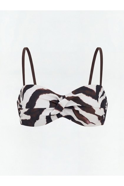 Top de bikini de damă cu imprimeu zebră