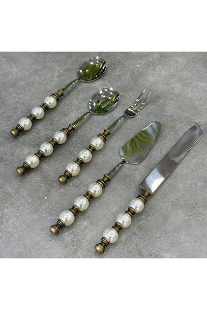 Sedefli Pearl 5 Piece Serving Set Antique