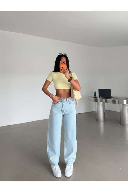 Barrel Fit Jean - Light Blue