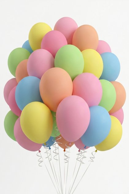 Multi-Colored Pastel Tones 20-Piece Balloon Set