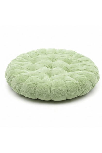 Soft Plush Mint Green Round Seat Cushion Chair Pad for Home Office Dining Chairs 35CM