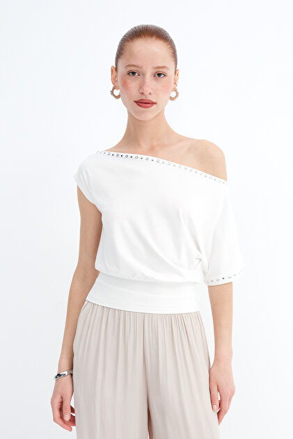 Addax Asimetrik Zımbalı T-shirt P19522 - Fiyatı, Yorumları
