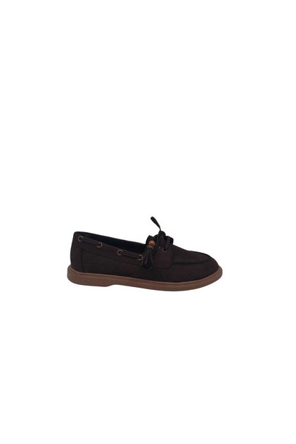850 Women's Brown Suede Lace-Up Bowknot Tassel Shoes