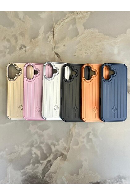 ZB Aksesuarda Moda İPHONE 15 Pro Max Uyumlu Rimowa Çizgili Bavul