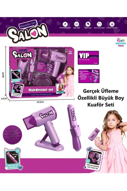 Brother Toys Oyuncak Gerçek Üflemeli Saç Şekillendirici Sesli