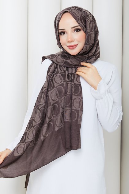 Ring Pattern Cotton Fiber Hijab Daily Shawl