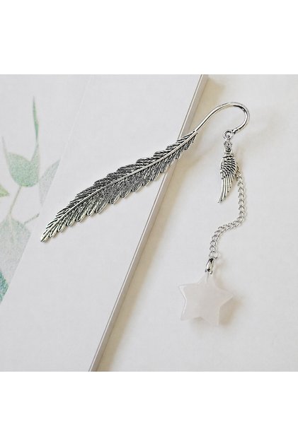 Natural Stone Crystal Quartz Star Decorated Bookmark Teacher Friend Mother Father Wife Gift