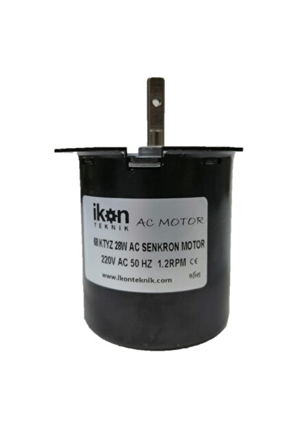 イクノン  İKON TEKNİK AC SENKRON MOTOR 68 KTYZ 28 Watt 1.2 RPM 220 Volt