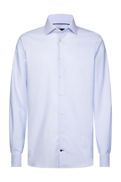 Tommy Hilfiger Erkek Mavi Gömlek Stripe Flex Collar Slim Shirt TT0TT06515 - 4