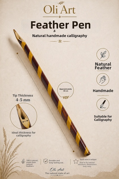 Natural Reed Pencil Painted 4-5mm 1 Piece Line Drawing Pencil
