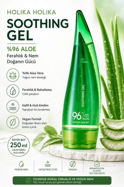 Holika Holika Aloe Vera Jeli - Aloe 96% Soothing Gel 250 ml
