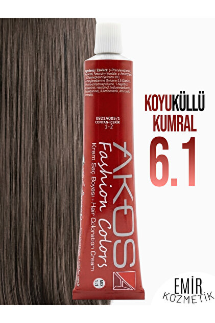 AKOS Yoğun Etkili Saç Boyası 60ml - Kapuçino 6.27 + Pierra oksidan