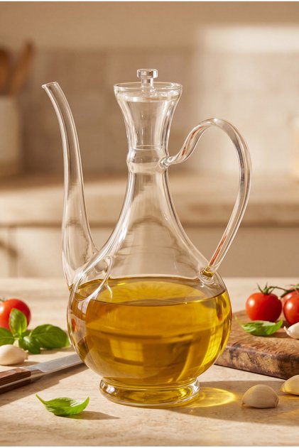 Gönen Borosilikat Cam Yağdanlık El Üretimi – 750 ml