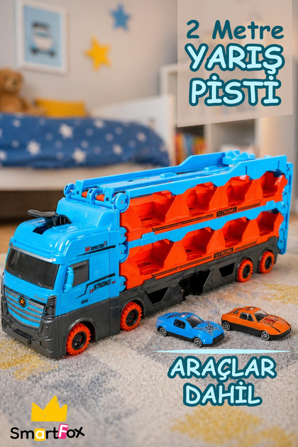 Smartfox Yarış Pisti Özellikli Araç Taşıyıcı Tır 2 Metre Uzunluk