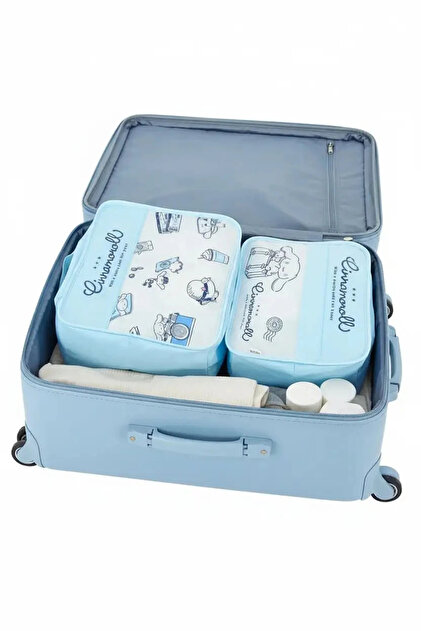 Miniso Sanrio Lisanslı Cinnamoroll Seyahat Çantası Seti 2 Adet