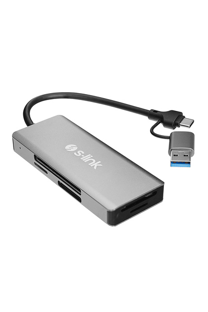 S-Link SL-CR51 Type C ve USB3.0 to CF/SD/M2 Ngff/ Micro SD/ MS 5