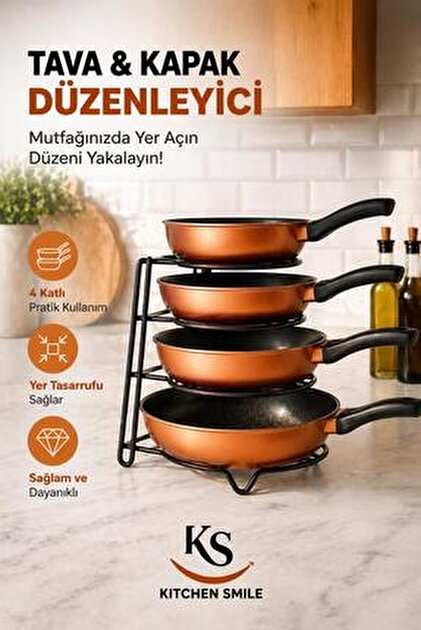 Kitchen Smile Metal Paslanmaz Tava Rafı Düzenleyici - Fiyatı