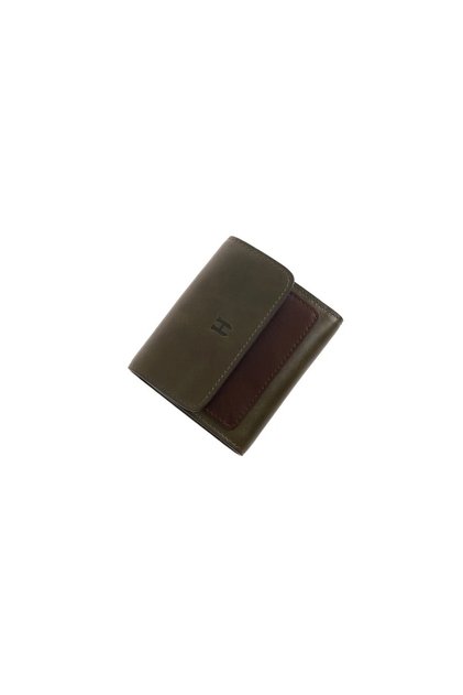 Kadın Hakiki Deri Büyük Cüzdan Kapaklı Fermuarlı RFID Korumalı Eleanor Haki Kahve