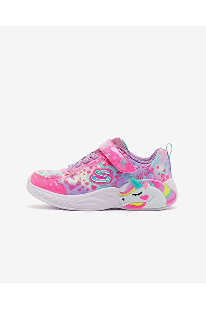 Skechers UNICORN DREAMS Büyük Kız Çocuk Pembe Işıklı Spor Ayakkabı