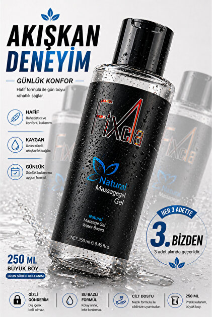 【yukko 】 Gel & Cream & Oil Mist セット FixCla Natural Kayganlaştırıcı Jel 250 ml – Su Bazlı, Parfümsüz