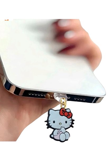 Type-C & Android Telefon Şarj Koruma Aksesuarı / Toz Tıpası / Charm Hello Kitty