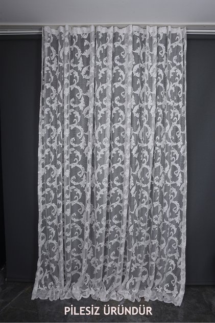 Sultan 1 Model Off-White Color Plain Single Wing Background Curtain 300*260 cm