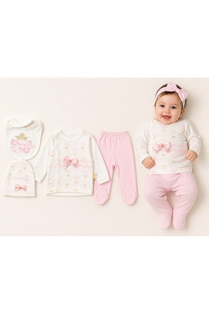 Princess Embroidered Newborn Hospital Release Set of 5