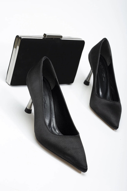 Women's Pointed-Toe Imported Material Stiletto and Bag Set