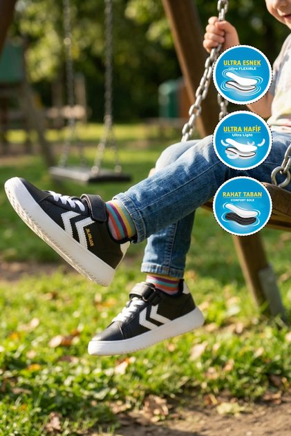 900869 Hml Malmo Jr Black Unisex Kids Sports Shoes