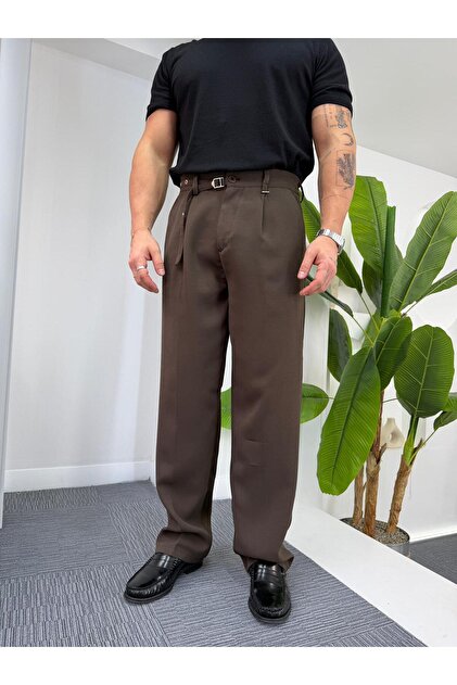 GG Kemerli Linda Baggy Kumaş Pantolon