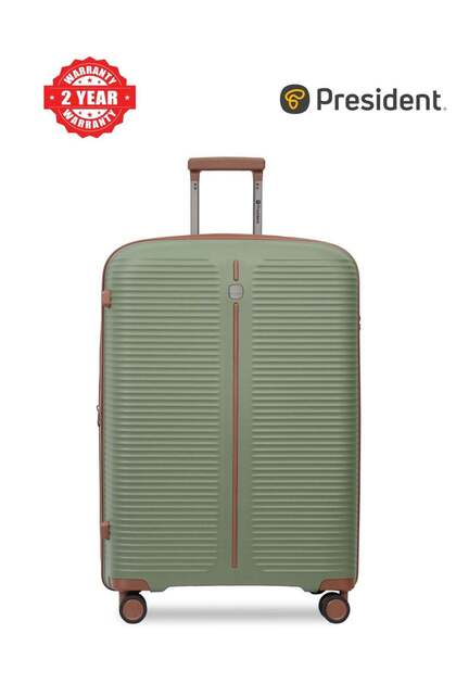 PP single piece luggage High-quality Travel bag ( L ) spinner wheels, Model -97980 ( OLIVE )