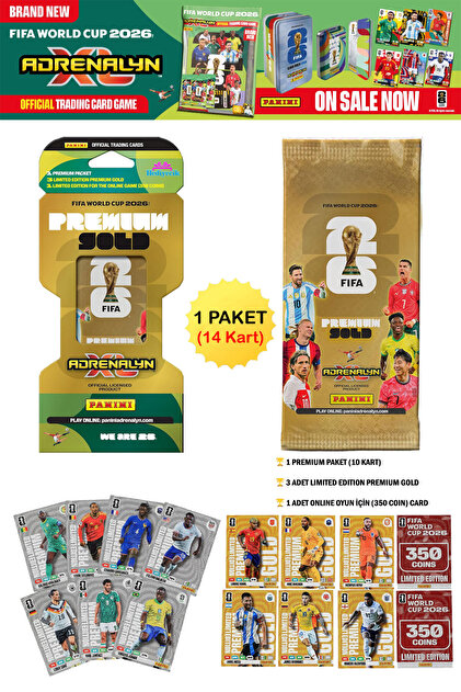 hediyecik Panini 2026 Dünya Kupası FIFA World Cup Premium Gold