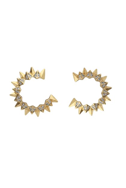Zircon Stone Nail Detailed Earrings