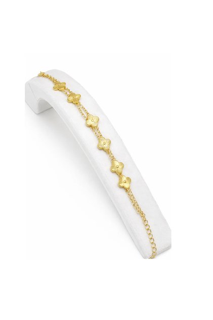 Xuping 14K Altın Kaplama 20 Cm Modern Yonca Zincir Premium Bileklik