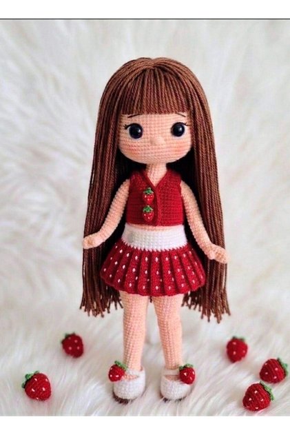 Tubicraft cloe amigrumi çilek bebek