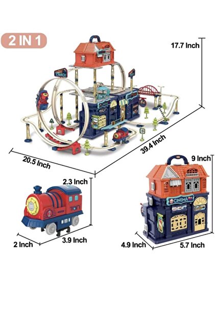 Daily Bazaar 197 Parça Hareketli Looping Raylı Oyuncak Tren Track