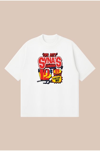 Synaworld City Boxy Fit Oversize Unisex 100% Cotton Tshirt – Printed T-Shirt | Streetwear