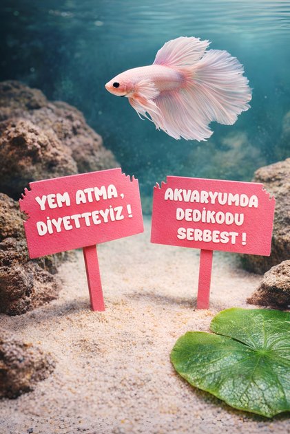 2'li Set Yem Atmayınız ! ve Akvaryumda Dedikodu Serbest ! Dekoru