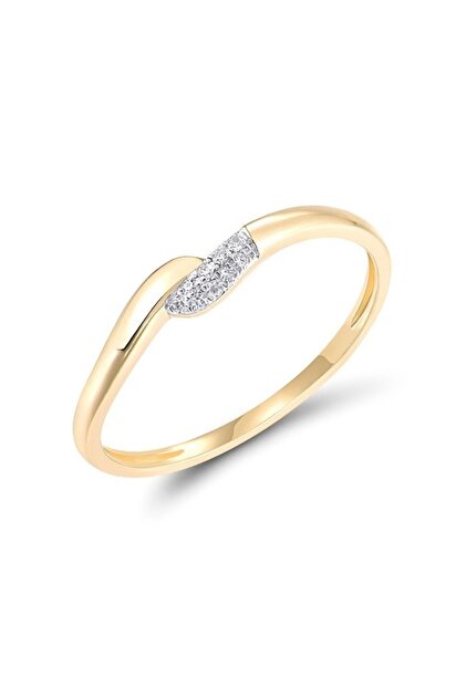 Inel din aur de 14k cu diamante de 0.024ct, mărimea 12