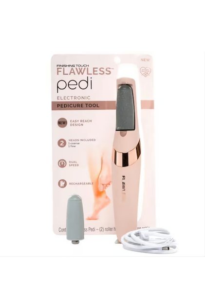 Pilă electrică pentru călcâie, reîncărcabilă, 2 viteze, LED, 2 capete