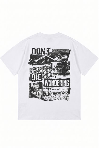 The Wondering Printed White Oversize Crew Neck T-Shirt